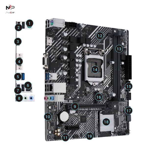 مادربرد ایسوس مدل ASUS H510 MK PRIME — تصویر ۲