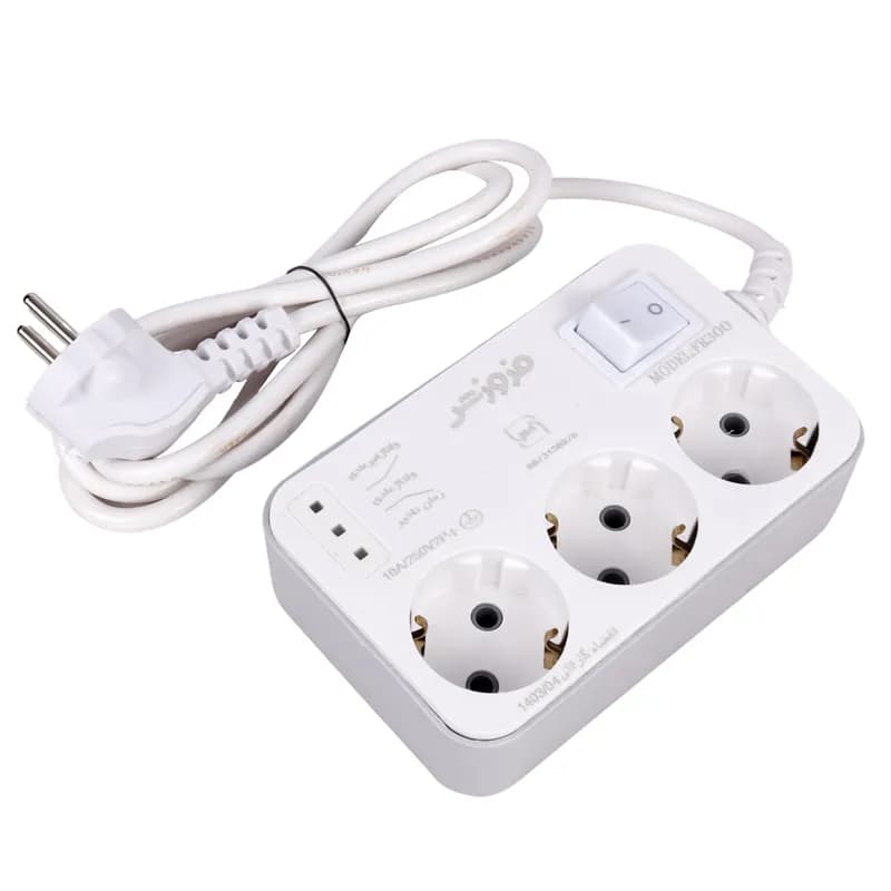 محافظ برق یخچال و فریزر 3 خانه ارت دار فروزش با کابل 4.8 متری FR300 — تصویر ۷