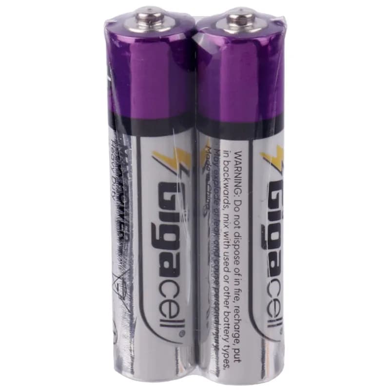 باتری دوتایی نیم قلمی Gigacell Max Power Heavy Duty R03 1.5V AAA شیرینک — تصویر ۴