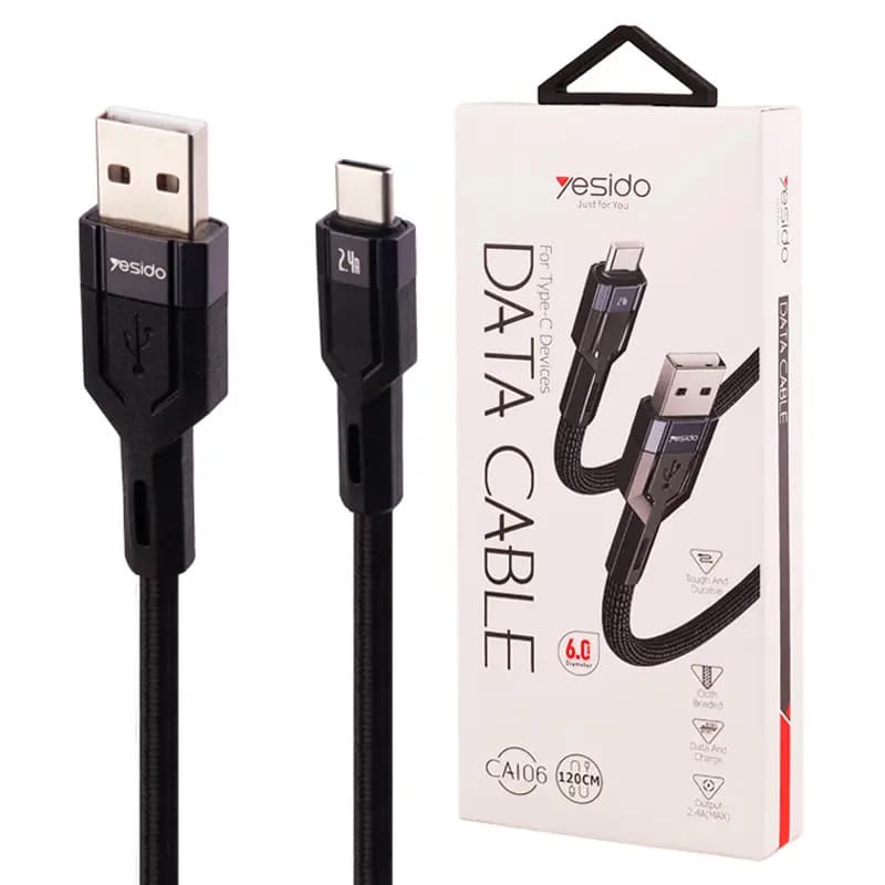 کابل شارژ تایپ سی یسیدو مدل YESIDO CA106 DATA CABLE — تصویر ۴