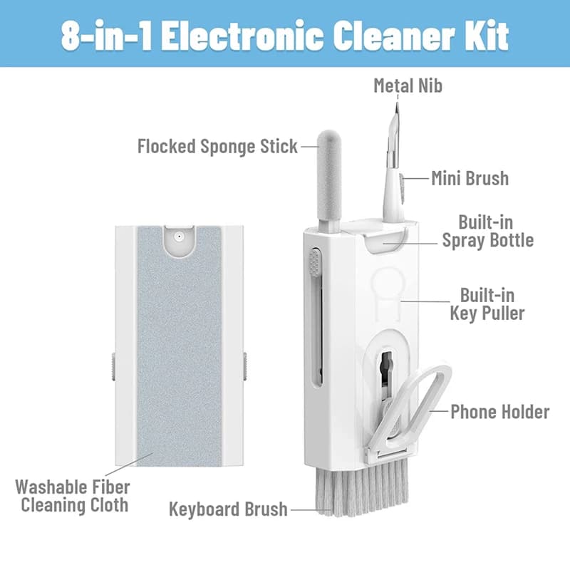 کیت تمیزکننده لوازم دیجیتال گرین لاین Green Lion Cleaning Kit 8 in 1 — تصویر ۹