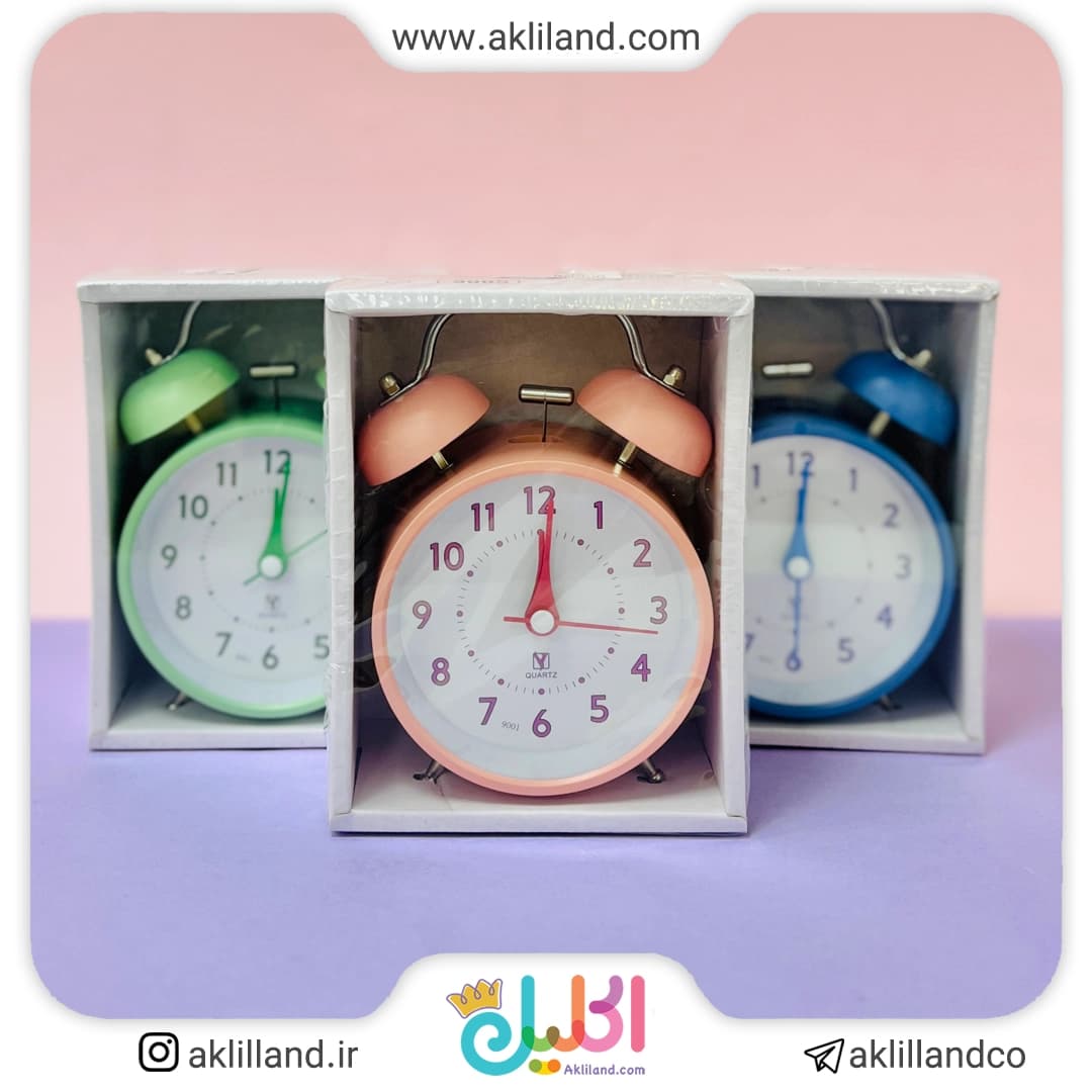 ساعت رومیزی گرد رنگی کلاسیک(رندوم)