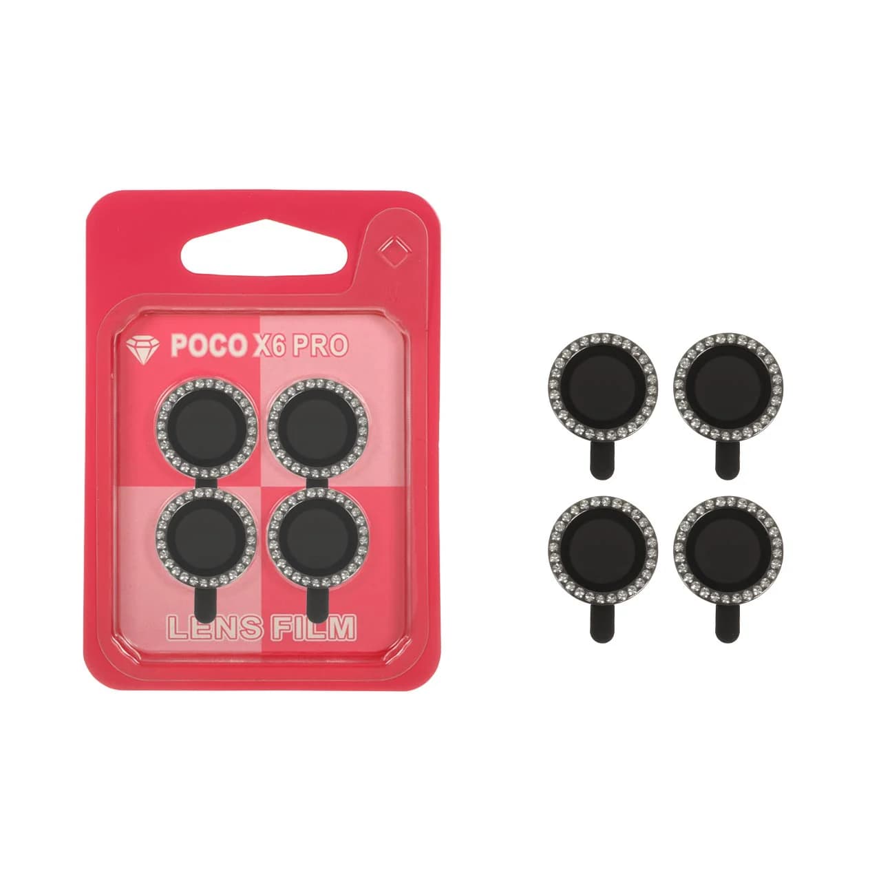 محافظ لنز رینگی اورجینال نگین دار Xiaomi Poco X6 Pro — تصویر ۲
