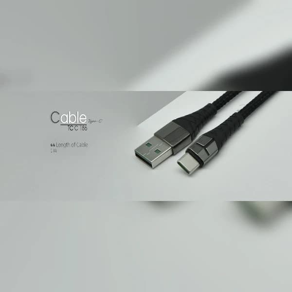 کابل شارژر USB به USB-C تسکو مدل TCC186 طول 1 متر — تصویر ۵