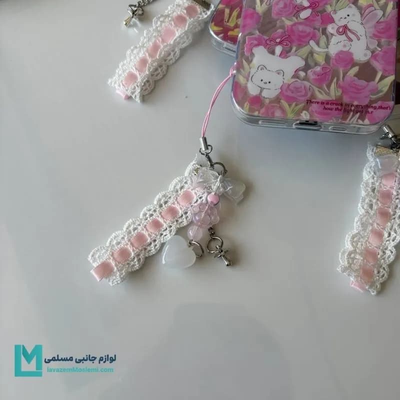 قاب گوشی فانتزی باغ گل صورتی و گربه کد C3635 | لوازم جانبی مسلمی — تصویر ۲