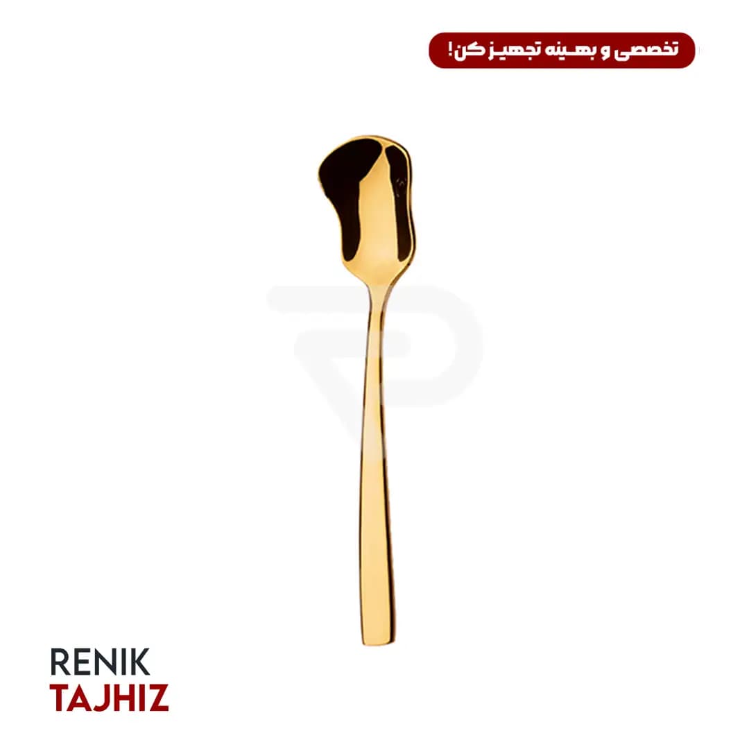 سرویس قاشق و چنگال ۱۵۸ پارچه فلورانس طلایی PVD جعبه چوبی پایهدار — تصویر ۸