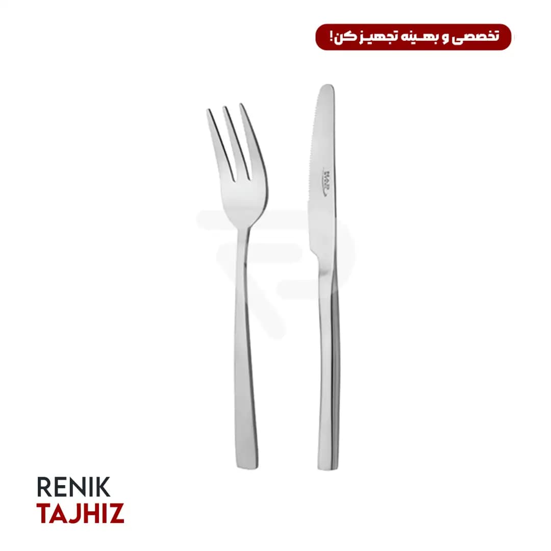 سرویس قاشق و چنگال ۱۵۸ پارچه فلورانس براق جعبه چوبی پایهدار — تصویر ۶