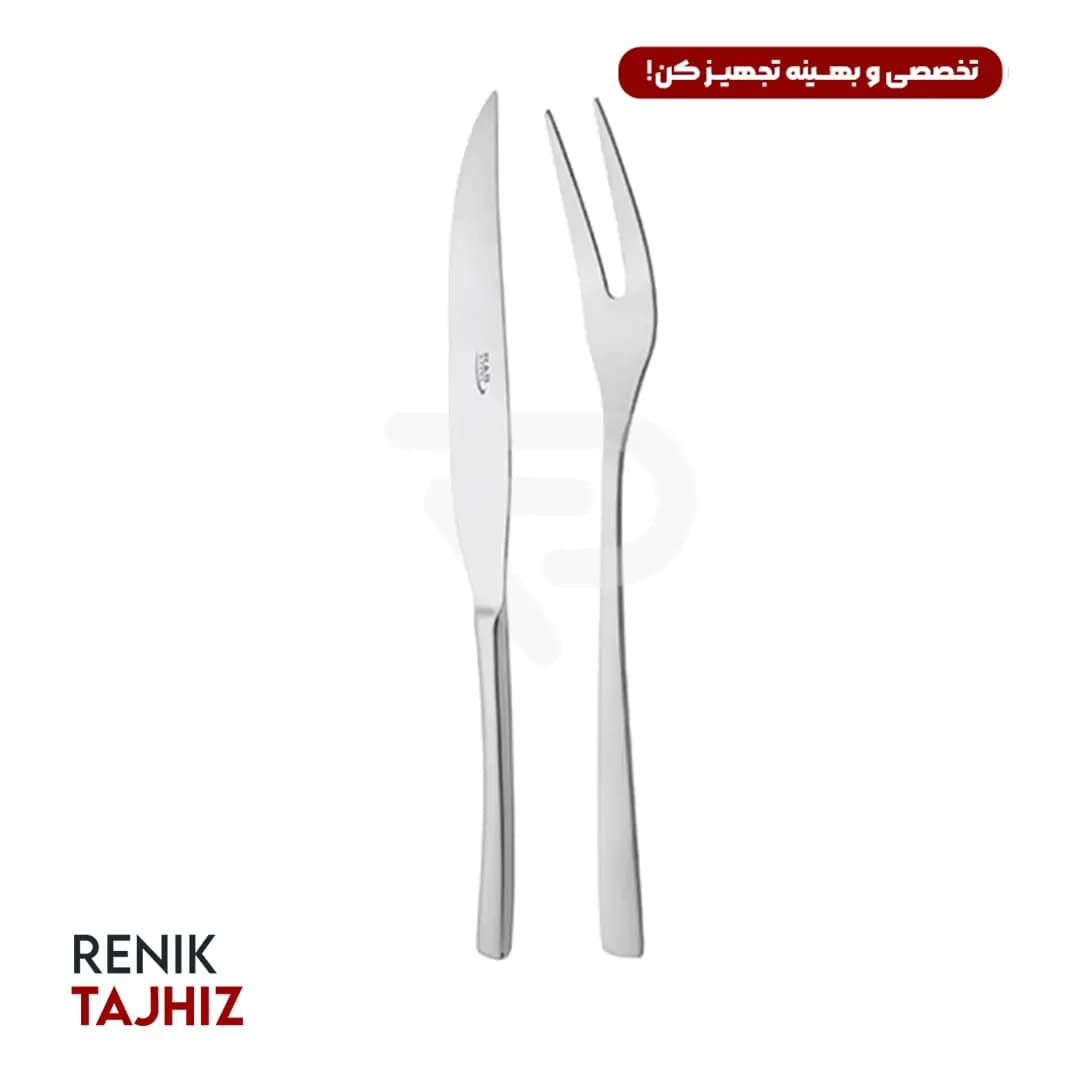 سرویس قاشق و چنگال ۱۵۸ پارچه فلورانس براق جعبه چوبی پایهدار — تصویر ۵