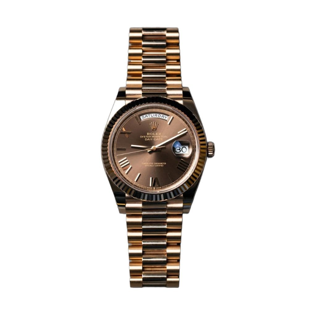 ساعت مچی رولکس دیدیت | Rolex Day-Date | رزگلد صفحه شکلاتی مستر کوالیتی
