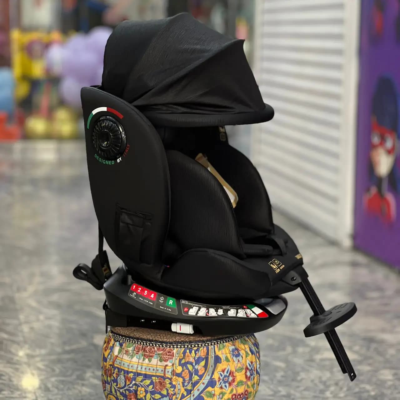 صندلی ماشین چرخشی کاوالو Cavalo مدل G500 max سایه بان دار — تصویر ۴