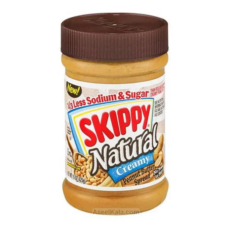 کره بادام زمینی اسکیپی کرمی مدل نچرال کم سدیوم و کم شکر – Skippy
