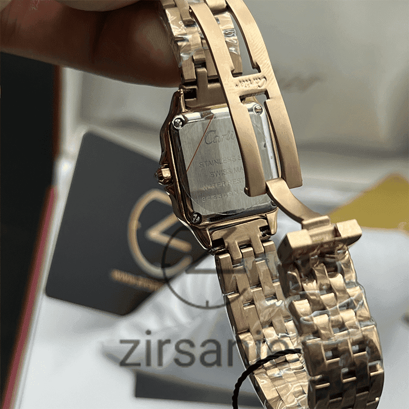 ساعت مچی زنانه کارتیر پنتر رزگلد Cartier Panthere Sunray Plum Rosegold — تصویر ۵