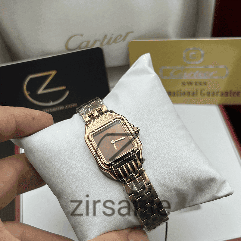 ساعت مچی زنانه کارتیر پنتر رزگلد Cartier Panthere Sunray Plum Rosegold — تصویر ۹