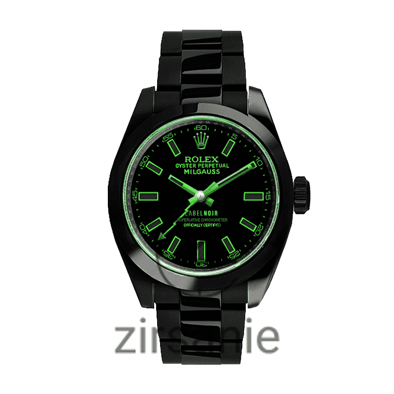 ساعت مچی مردانه رولکس میلگاس Rolex Milgauss Black Green Crystal Index — تصویر ۶