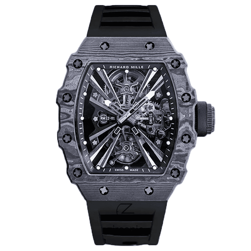 ساعت مچی مردانه ریچارد میل صفحه شفاف مدل Richard Mille Tourbillon RM12-01 Black