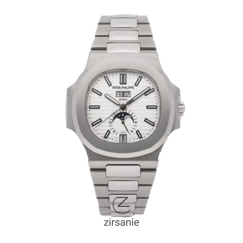 ساعت مچی مردانه پتک فیلیپ دو تقویم Patek Philippe two automatic calendars Silver White