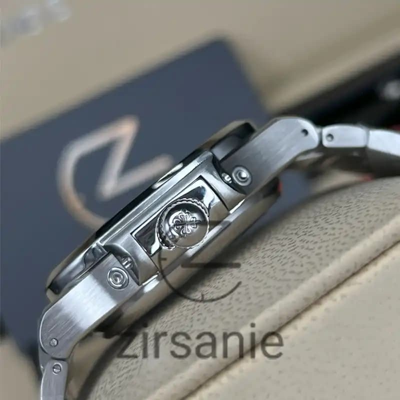 ساعت مچی مردانه پتک فیلیپ دو تقویم Patek Philippe Two Automatic Calendars Silver Black — تصویر ۳