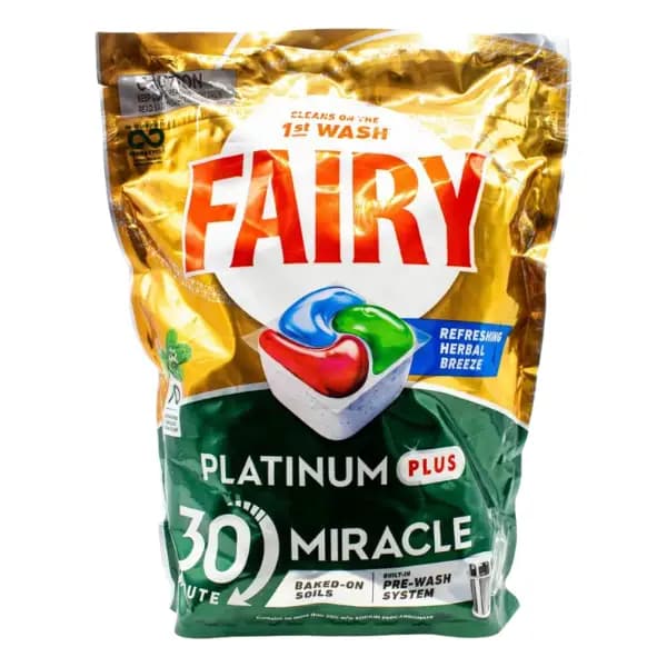 قرص ماشین ظرفشویی فیری Fairy Platinum Plus Miracle بسته 70 عددی — تصویر ۲