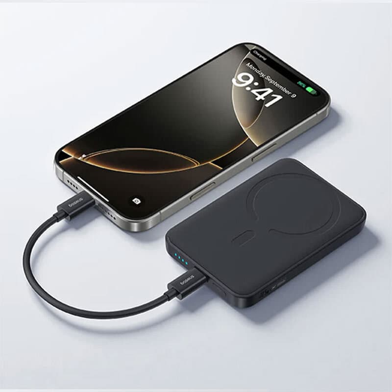 پاور بانک بی سیم فست شارژ باسئوس EnerFill FM11 PPFM11-1022 P1008210E PD 22.5W ظرفیت 10000 میلی آمپر ساعت — تصویر ۸