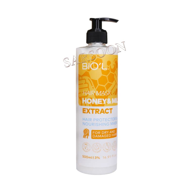 ماسک مو شیر و عسل بیول ۵۰۰ میلی لیتر Biol Honey & Milk Hair Mask