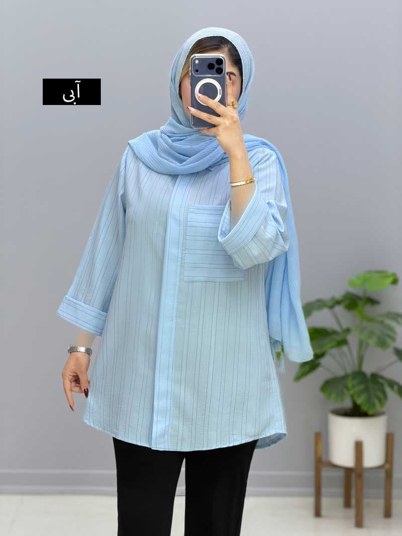 شومیزمانتویی تک جیب شانتون آیهان کد3298115 — تصویر ۶