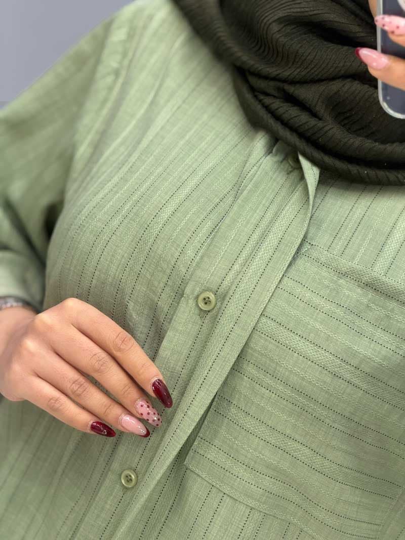 شومیزمانتویی تک جیب شانتون آیهان کد3298115 — تصویر ۳