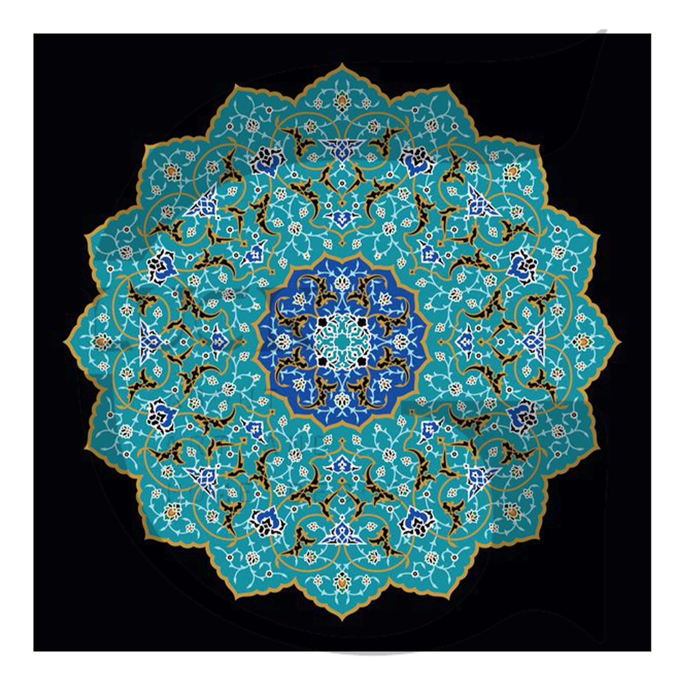 کاشی طرح اسلیمی سنتی ایرانی کد T215 — تصویر ۲