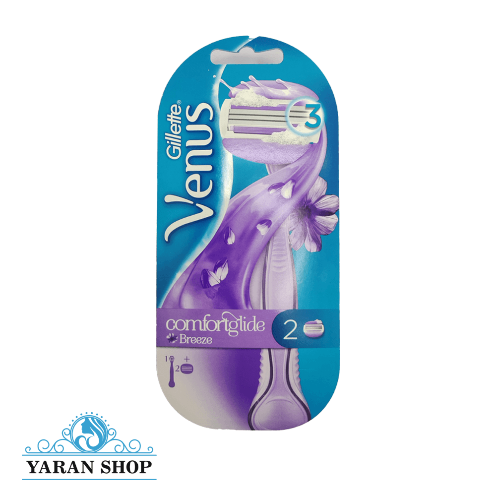 خود تراش (تیغ) زنانه ژیلت ونوس مدل Venus Breeze + یک تیغ یدک — تصویر ۲