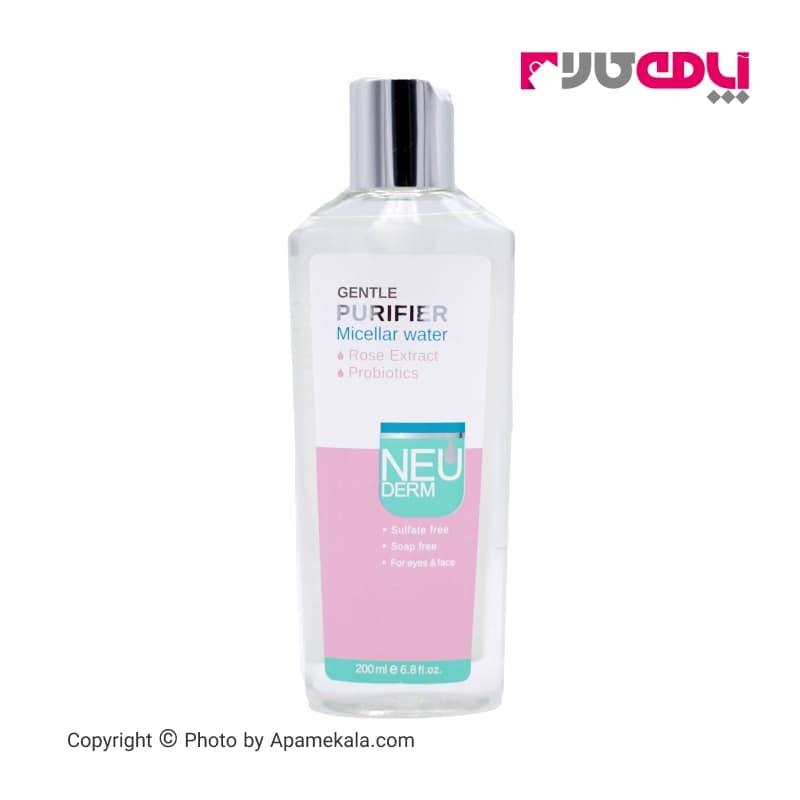 میسلار واتر نئودرم مدل gentle purifer مناسب چشم و صورت 200 میل — تصویر ۲