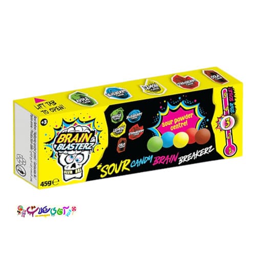 آبنبات خیلی ترش با پودر ترش در وسط BRAIN BLASTERZ