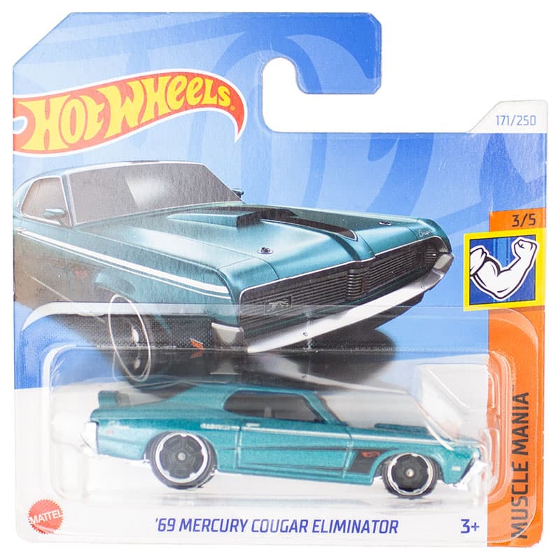 ماشین دکوری مدل 69Mercury Cougar Eliminator Green برند Hot Wheels — تصویر ۳