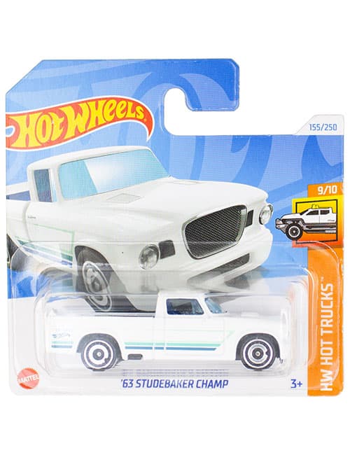 ماشین دکوری مدل 63 Studebaker Champ White برند Hot Wheels