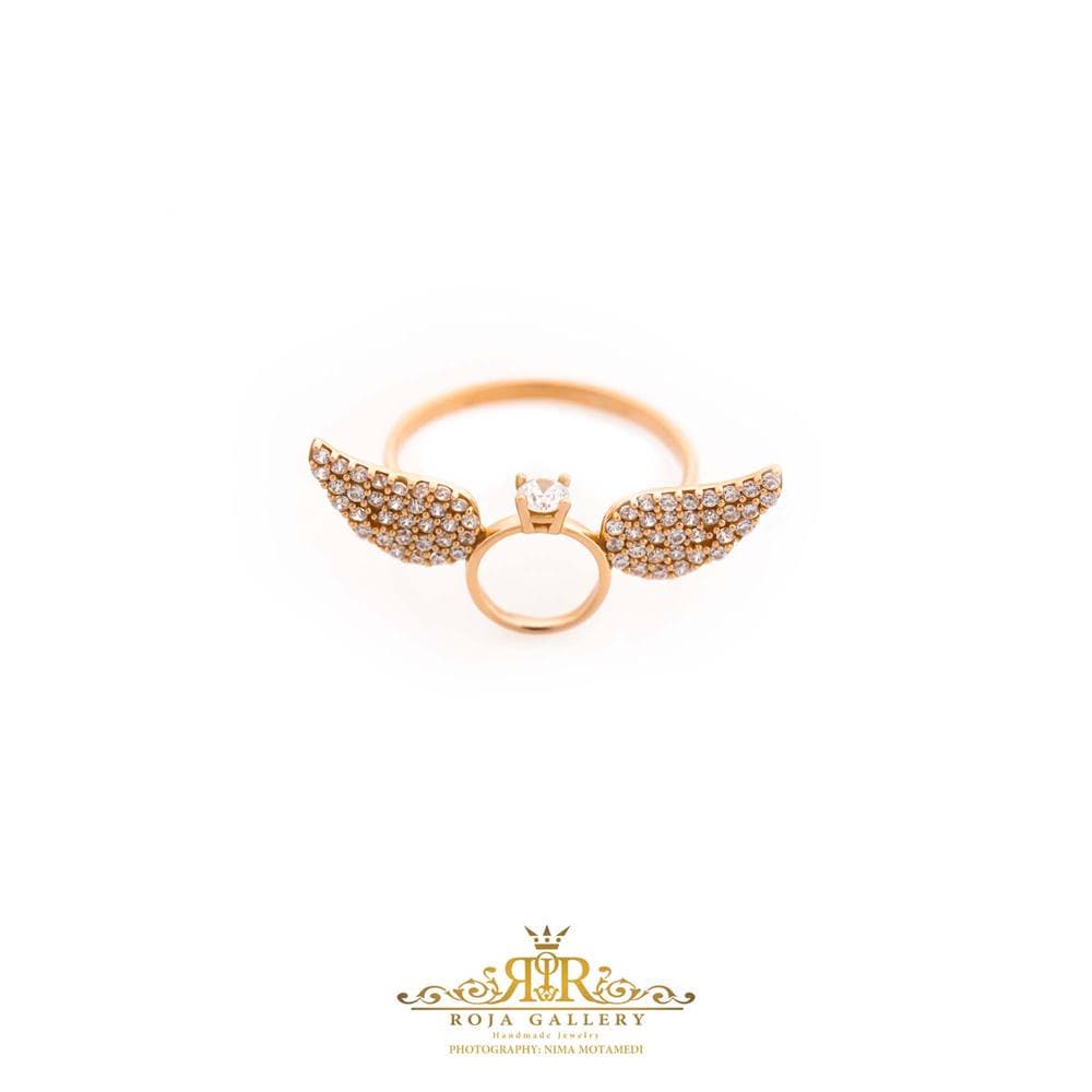 انگشتر بال فرشته نگین دار – کد R-73063