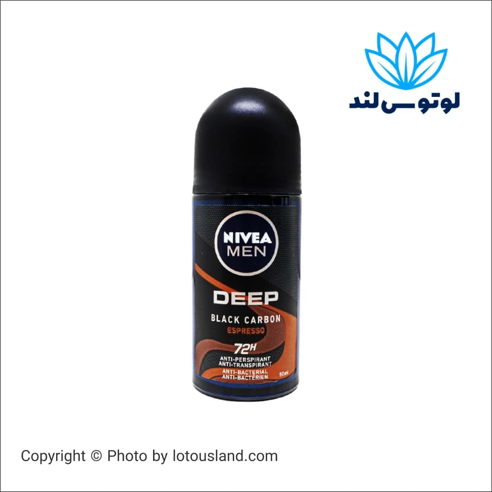 رول ضد تعریق مردانه نیوآ nivea مدل deep black carbon espresso حجم 50 میل — تصویر ۲