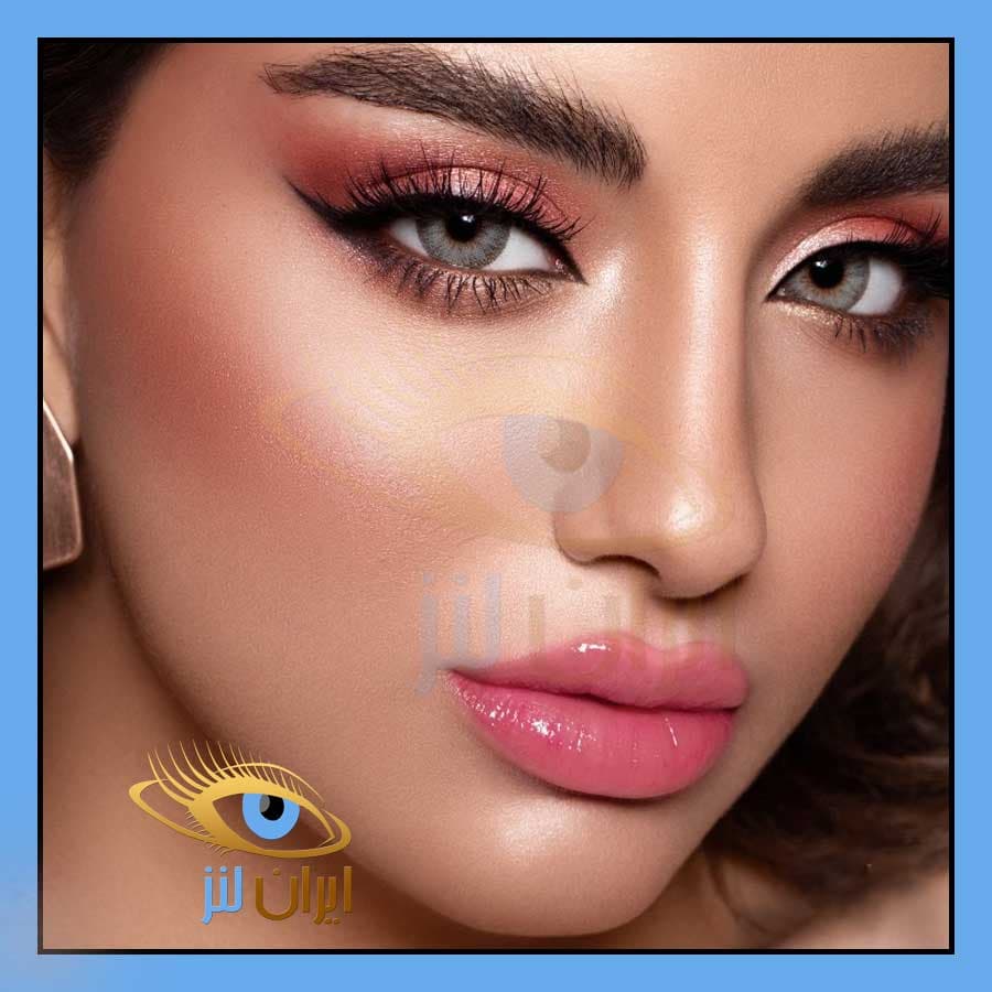 لنز طبی رنگی دهب صابرین گری گرین دیلی روزانه (استفاده سبک تا یک ماه) کد DG315 — تصویر ۳