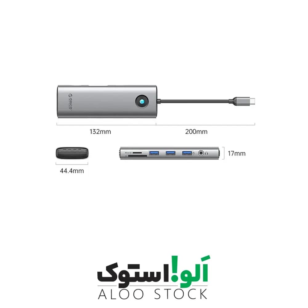 هاب 10 پورت Type-C اوریکو Orico PW11-10P Type-C 10 in 1 Docking Station — تصویر ۵