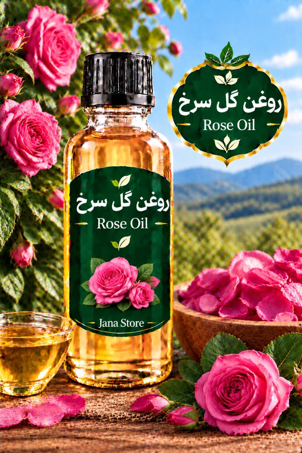 روغن گل سرخ (120میلی )