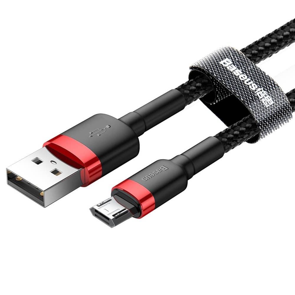 کابل شارژ و انتقال دیتا 1 متری باسئوس Baseus Cafule Micro USB CAMKLF-c91 cable — تصویر ۵