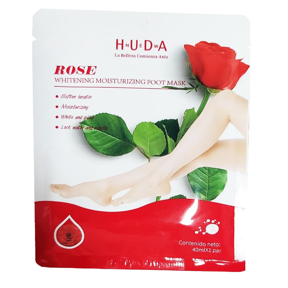 ماسک ورقه ای پا عصاره گل رز 40 گرمی برند HNUEDWA