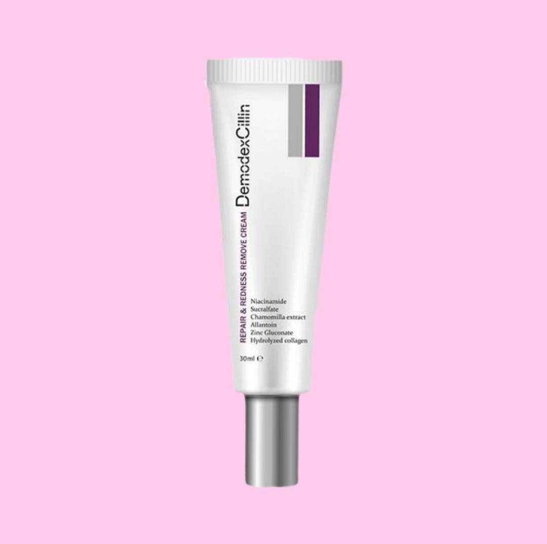 کرم ترمیم کننده و رفع قرمزی دمودکسیلین DemodexCilin مدل Repair & Redness Remove Cream حجم 30 میل — تصویر ۲