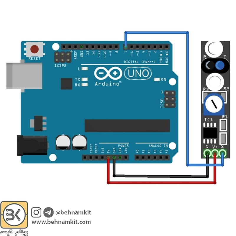 ماژول مادون قرمز ir receiver transmitter module TCRT5000 KY — تصویر ۳