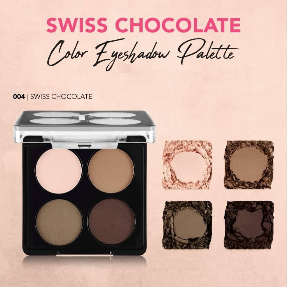پالت سایه 4 رنگ فلورمارflormar مدل شکلات سوئیس شماره 004 Swiss Chocolate — تصویر ۴