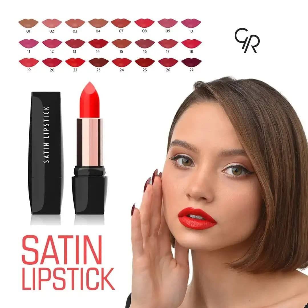 رژ لب جامد ساتین گلدنرز GOLDEN ROSE مدل Satin همه شماره ها — تصویر ۲