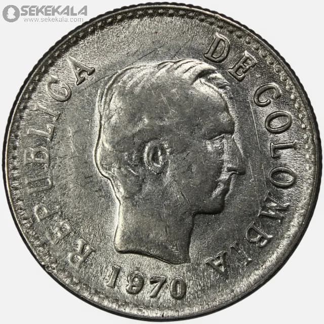 سکه 20 سنتاوو کلمبیا 1970 — تصویر ۲