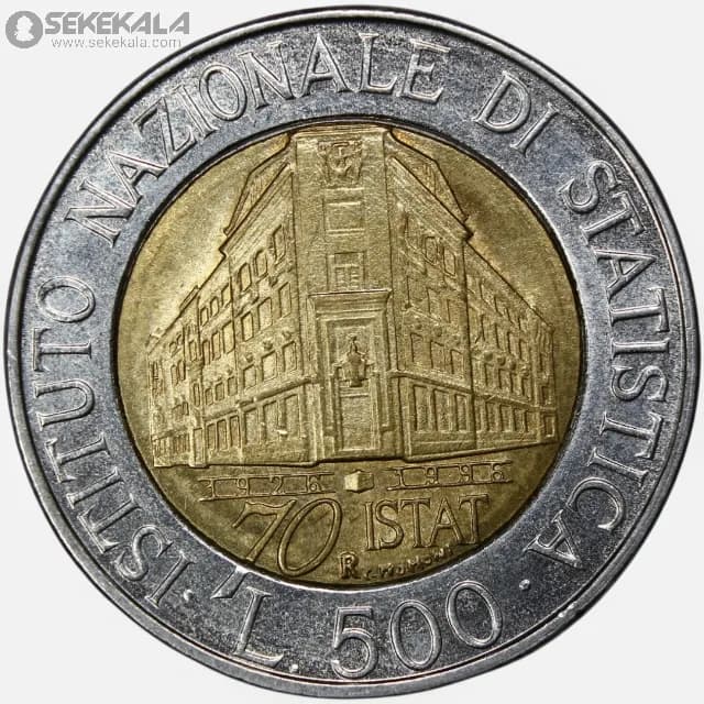 500 لیره دوفلزی یادبودی ایتالیا 1996