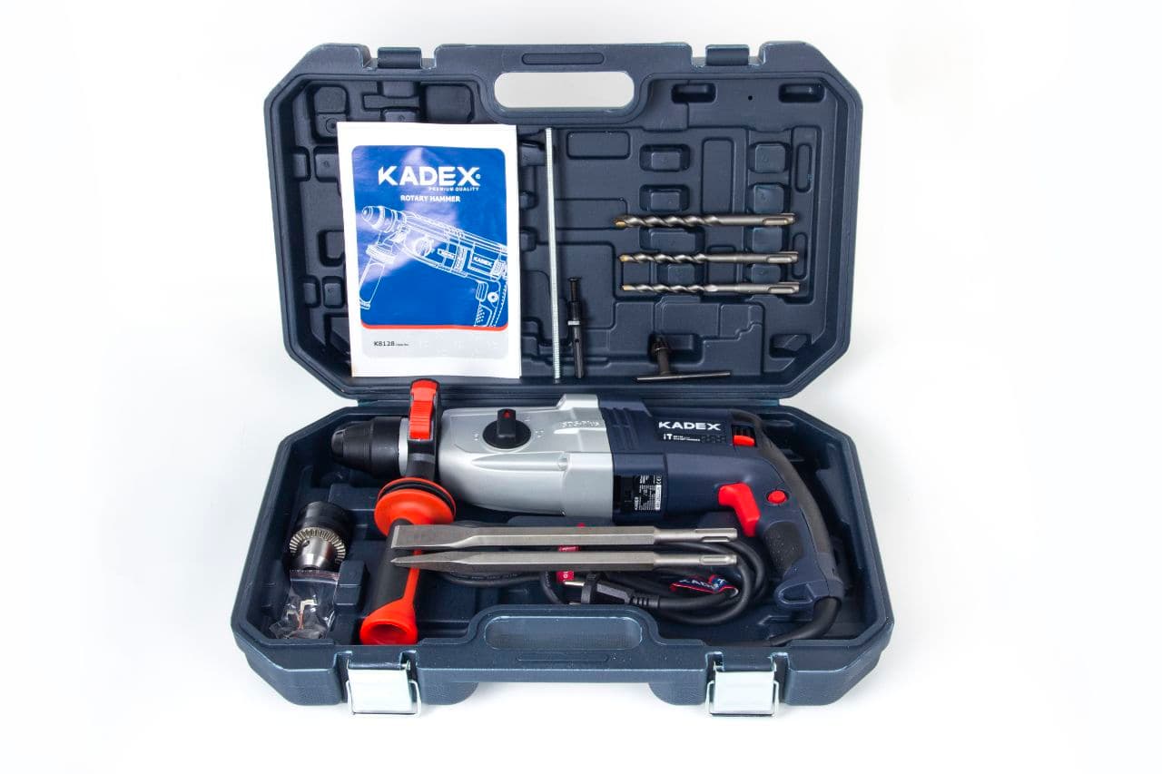 دریل بتن کن سه حالته چهارشیار 850 وات صنعتی کادکس مدل KADEX K8128 — تصویر ۶