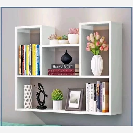 شلف دیواری MDF کتابخانه ای دکوری قابل سفارشی سازی مبلمان اورلین مدل 967449