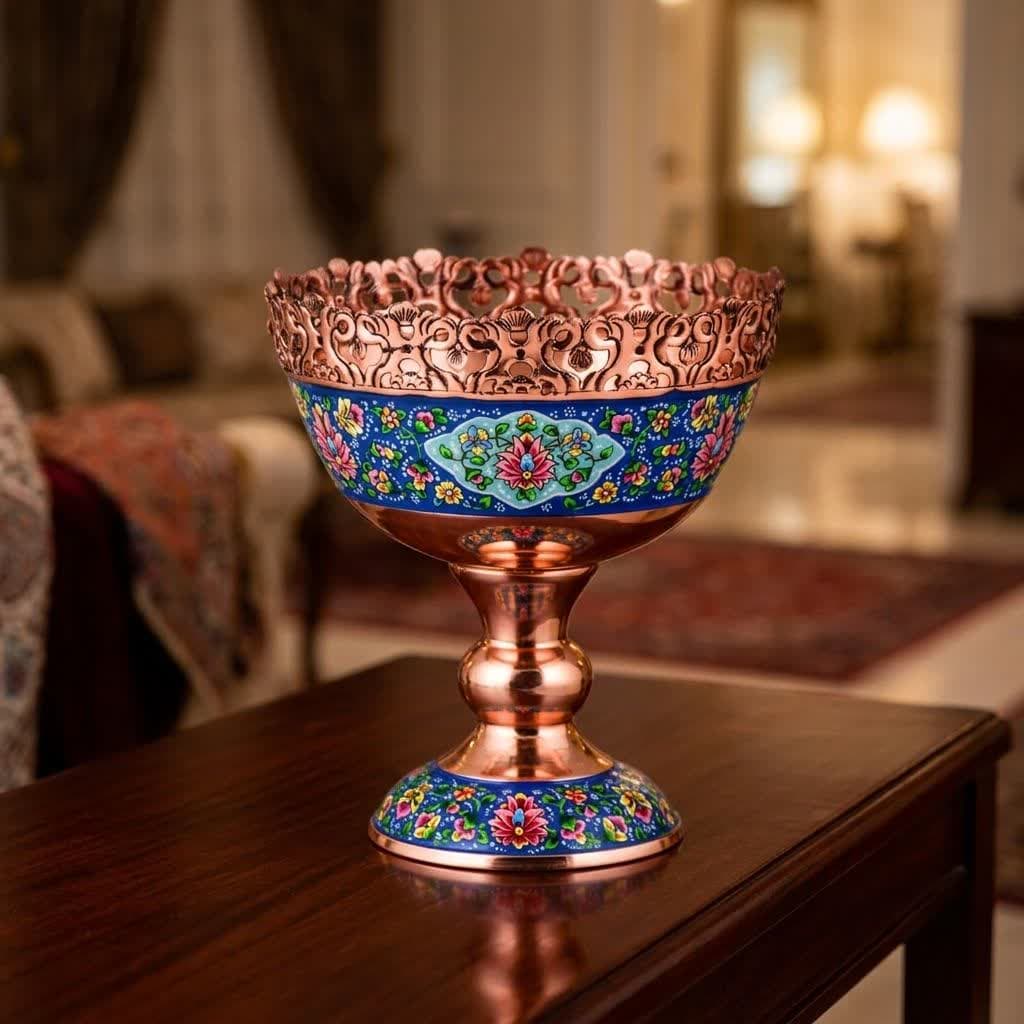 آجیل خوری مسی پرداز ارتفاع 30 سانت