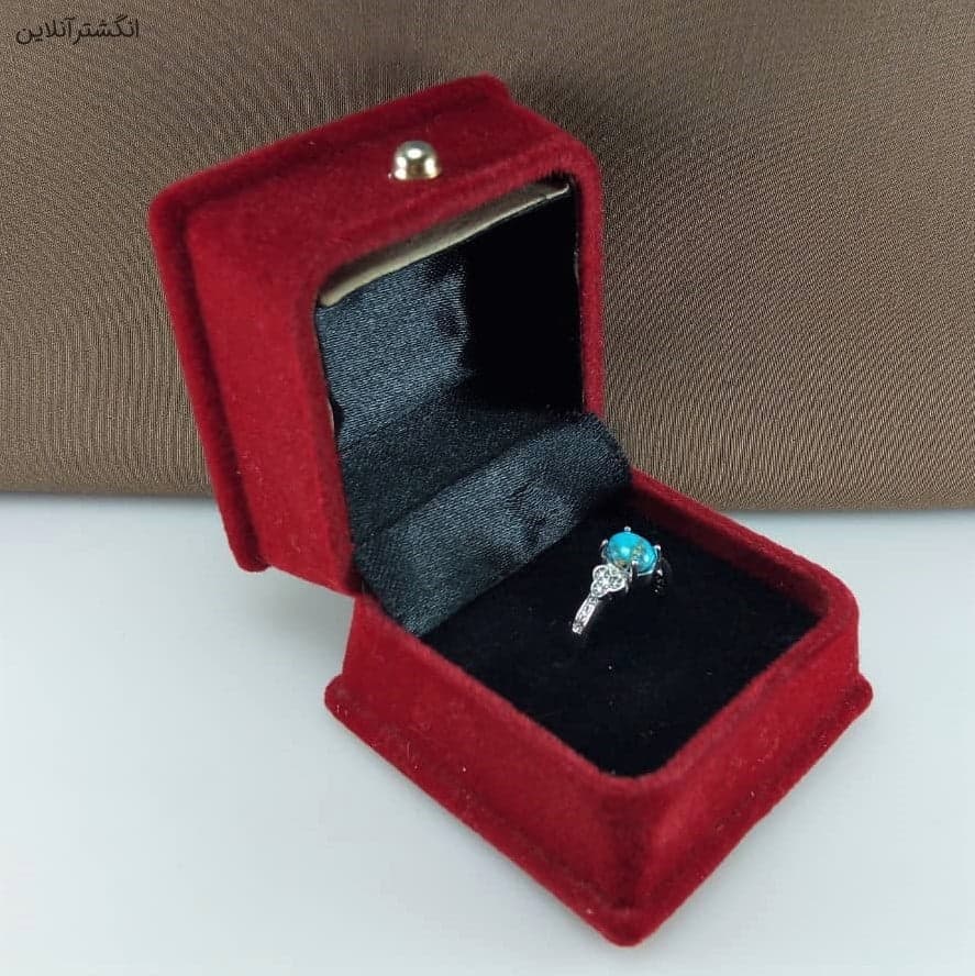 انگشتر فیروزه نیشابوری دخترانه کد{180}