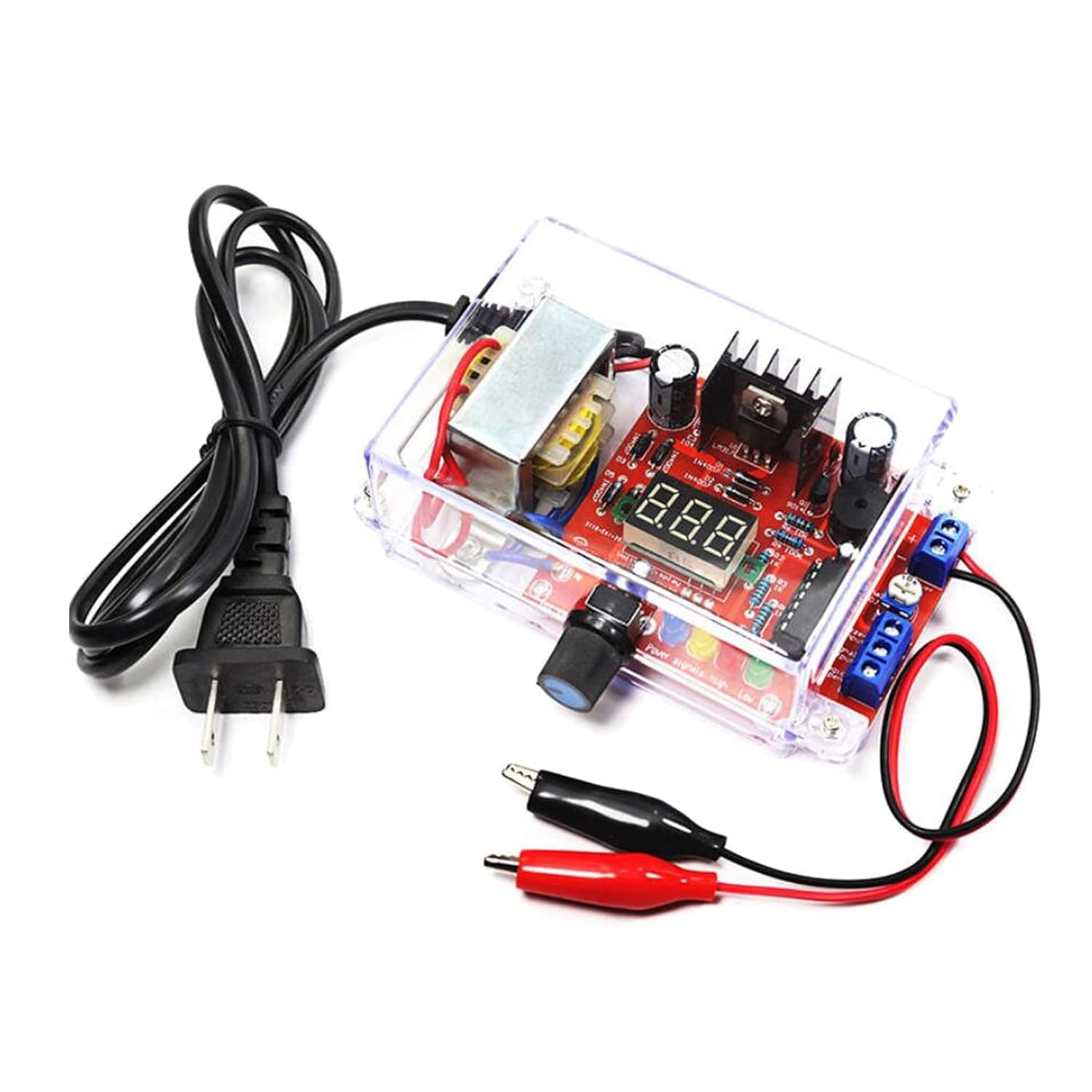 کیت منبع تغذیه قابل تنظیم LM317 با ولتمتر دیجیتال